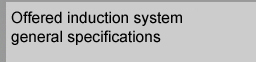 offered induction system specifications